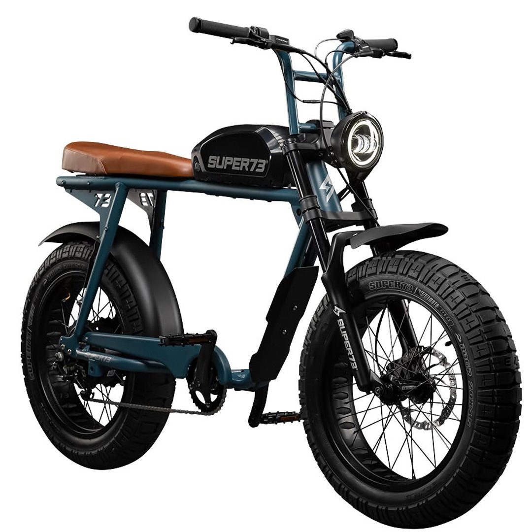 SUPER73-S2 Hudson Blue SUPER73-S2 Hudson Blue Die Super73-S2 ist ein leistungsstarkes, straßenzugelassenes E Bike, das weder einen Führerschein noch eine Zulassung benötigt. Entwickelt für den urbanen Abenteurer, ist das wendige S2 ein Sport-Cruiser-Stil E Bike mit einem Flugzeug-Aluminium-Legierung Rahmen und mit einer voll einstellbaren Luftfederung Gabel. Das S2 verfügt außerdem über Super73s brandneue App, die mit iOS- und Android-Mobilgeräten kompatibel ist.