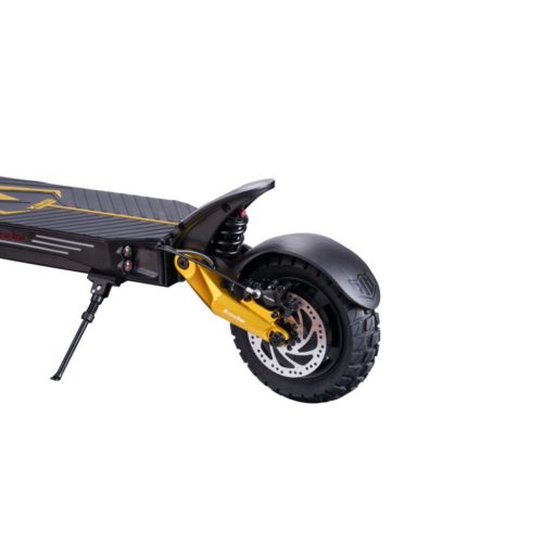 Kaabo Mantis King GT Der ganz neue Kaabo Mantis GT King Elektroroller bietet eine hervorragende Balance aus Erschwinglichkeit und Leistung.  Zwei leistungsstarke, bürstenlose 1100W-Motoren sorgen für spaßige Beschleunigung und können im Eco-Modus eine Reichweite von 100 km erreichen. Vordere & hintere halbhydraulische Scheibenbremse plus elektronisches ABS sorgen für volle Kontrolle und Komfort während Ihrer Fahrten. Höchstgeschwindigkeit: 70 km/h Reichweite: 100 km