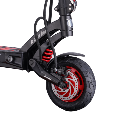 Kaabo Mantis King GT Der ganz neue Kaabo Mantis GT King Elektroroller bietet eine hervorragende Balance aus Erschwinglichkeit und Leistung.  Zwei leistungsstarke, bürstenlose 1100W-Motoren sorgen für spaßige Beschleunigung und können im Eco-Modus eine Reichweite von 100 km erreichen. Vordere & hintere halbhydraulische Scheibenbremse plus elektronisches ABS sorgen für volle Kontrolle und Komfort während Ihrer Fahrten. Höchstgeschwindigkeit: 70 km/h Reichweite: 100 km