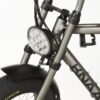 Knaap bike Spacegrey Enjoy ultimate comfort with the Knaap Spacegrey e-bike's full suspension, powerful 1200 lumen LED lights, lightweight aluminum frame, and extra-long saddle for smooth, safe rides