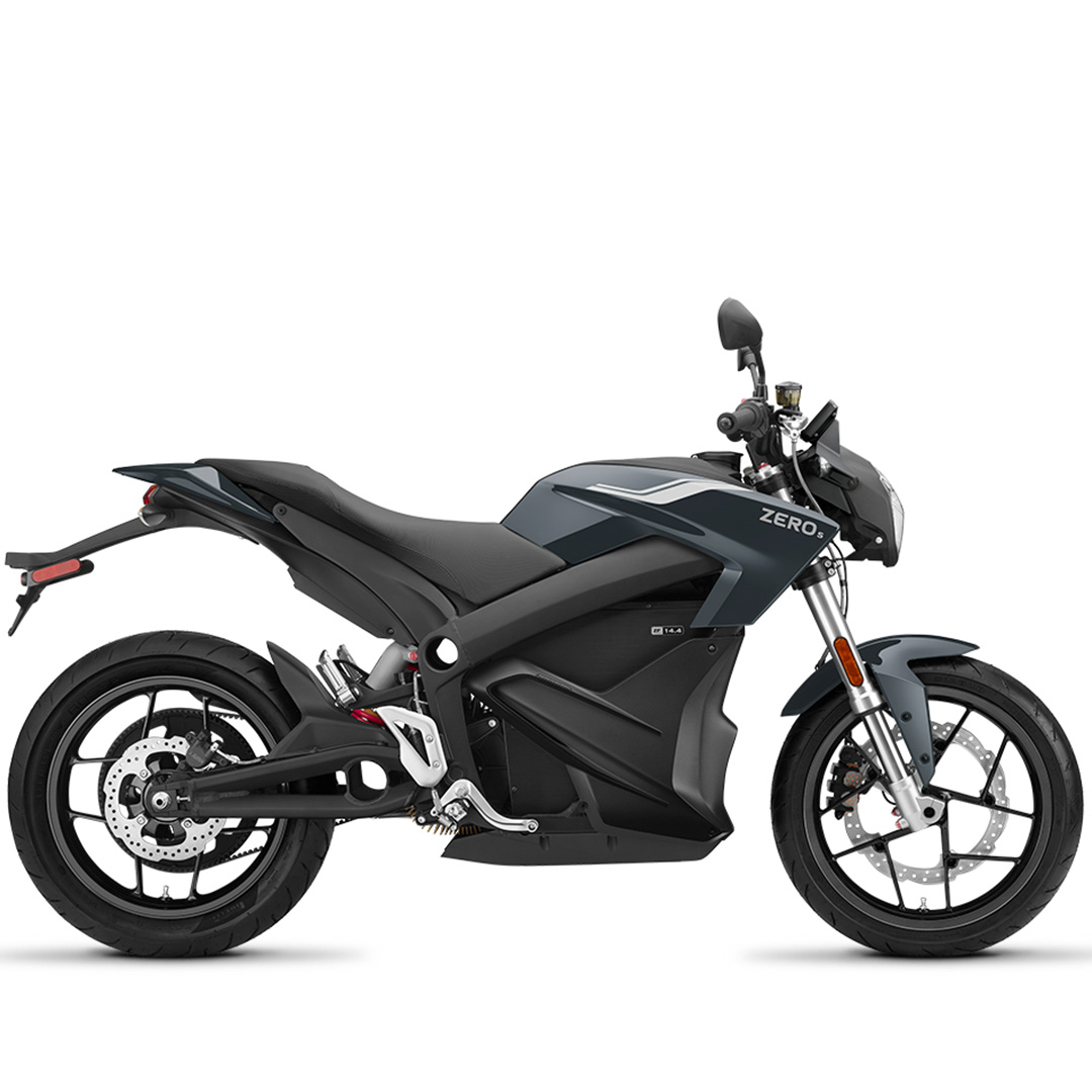 Zero S Zero S Die Z-Force 14,4 kWh Lithium-Ionen-Batterie verleiht der Zero Motorcycles S eine maximale Reichweite von 288 Kilometern. Der Z-Force 75-10-Motor liefert ein Drehmoment von 146 Nm, mit dem die S mühelos eine Höchstgeschwindigkeit von 139 km/h erreicht.