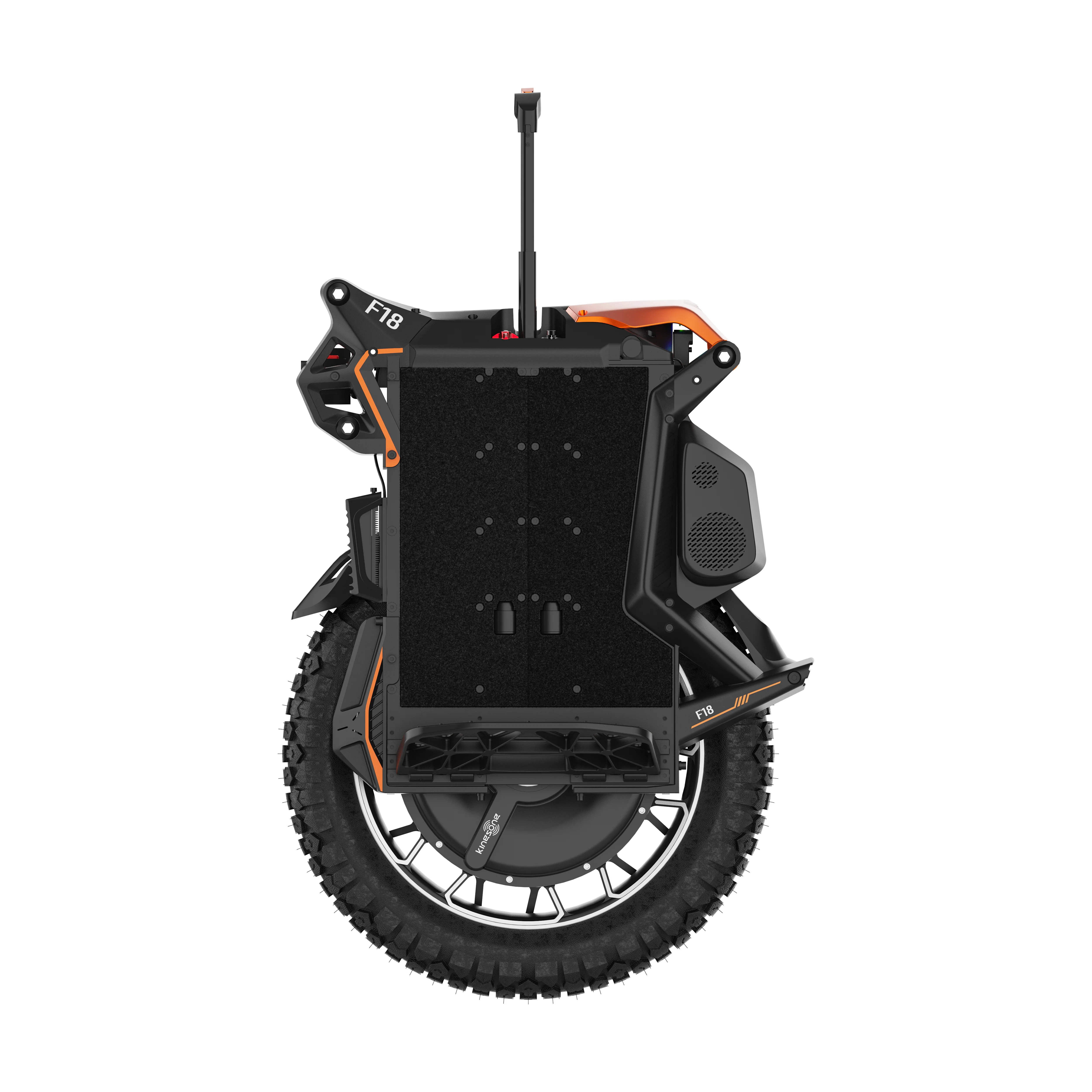 KingSong F18 - (KS-F18) KingSong F18 - (KS-F18) Der KingSong F18 ist ein leistungsstarkes All-Terrain-Elektro-Einrad, das mühelos zwischen Stadtverkehr und Offroad-Abenteuern wechselt. Mit einem Motor von 5.000 W, einer Batterie von 2.664 Wh und einer Steigfähigkeit von bis zu 45° bietet der F18 beeindruckende Leistung auf jedem Untergrund. Dank des fortschrittlichen 4-Punkt-Federungssystems mit 100 mm Federweg und verstellbaren Pedalen bietet er außergewöhnlichen Komfort und Kontrolle. Der starke Nabenmotor sorgt für sanfte Beschleunigung und Stabilität, während das robuste Gehäuse auch intensiver Nutzung standhält. Der KingSong F18 ist mit modernen Funktionen wie intelligenter Batterieverwaltung, verbesserter Kühlung und Apple Find My-Integration für zusätzlichen Diebstahlschutz ausgestattet. Mit einer Reichweite von bis zu 150 km und einer hohen Endgeschwindigkeit ist er ideal für Fahrer, die weiter und schneller fahren wollen.