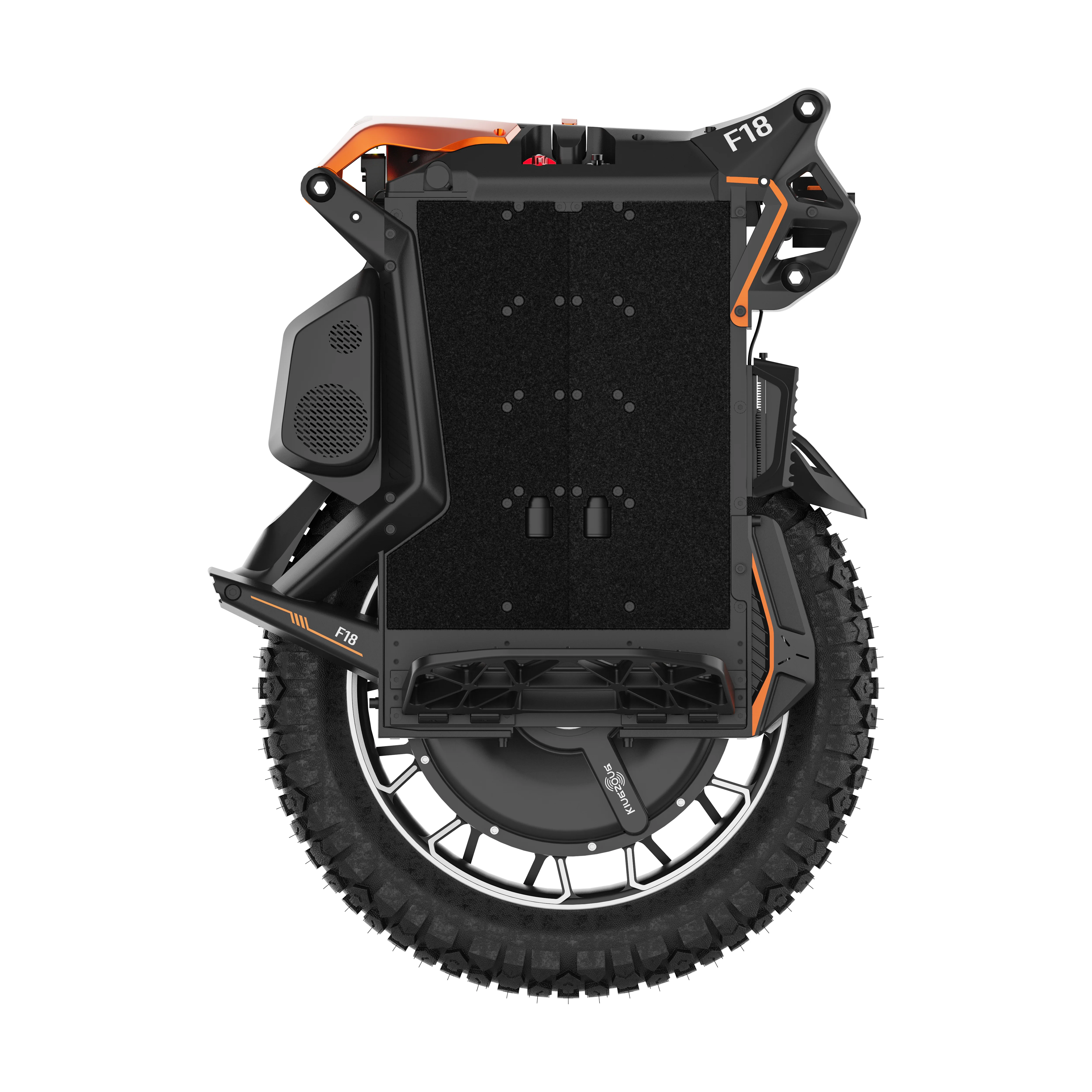 KingSong F18 - (KS-F18) KingSong F18 - (KS-F18) Der KingSong F18 ist ein leistungsstarkes All-Terrain-Elektro-Einrad, das mühelos zwischen Stadtverkehr und Offroad-Abenteuern wechselt. Mit einem Motor von 5.000 W, einer Batterie von 2.664 Wh und einer Steigfähigkeit von bis zu 45° bietet der F18 beeindruckende Leistung auf jedem Untergrund. Dank des fortschrittlichen 4-Punkt-Federungssystems mit 100 mm Federweg und verstellbaren Pedalen bietet er außergewöhnlichen Komfort und Kontrolle. Der starke Nabenmotor sorgt für sanfte Beschleunigung und Stabilität, während das robuste Gehäuse auch intensiver Nutzung standhält. Der KingSong F18 ist mit modernen Funktionen wie intelligenter Batterieverwaltung, verbesserter Kühlung und Apple Find My-Integration für zusätzlichen Diebstahlschutz ausgestattet. Mit einer Reichweite von bis zu 150 km und einer hohen Endgeschwindigkeit ist er ideal für Fahrer, die weiter und schneller fahren wollen.