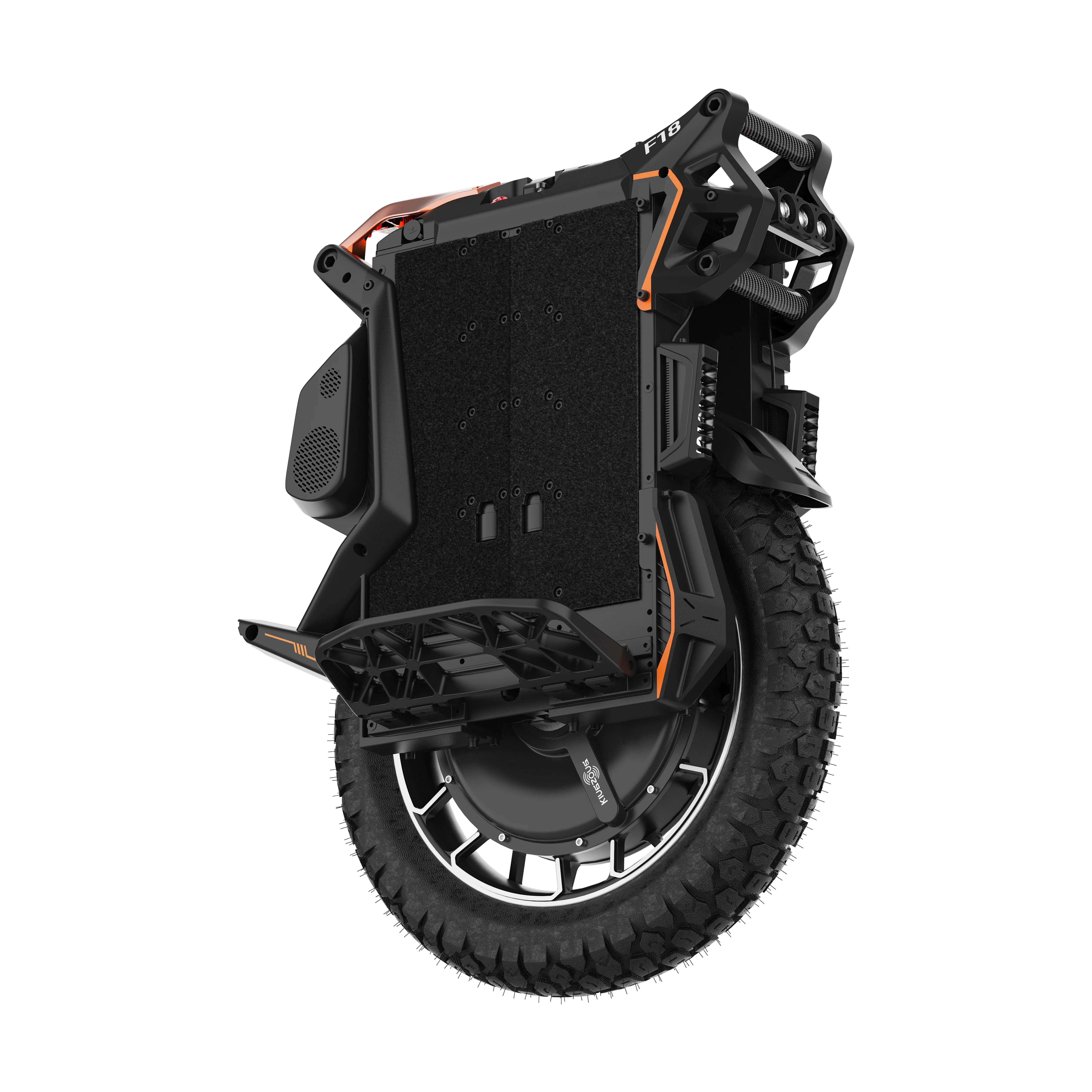 KingSong F18 - (KS-F18) KingSong F18 - (KS-F18) Der KingSong F18 ist ein leistungsstarkes All-Terrain-Elektro-Einrad, das mühelos zwischen Stadtverkehr und Offroad-Abenteuern wechselt. Mit einem Motor von 5.000 W, einer Batterie von 2.664 Wh und einer Steigfähigkeit von bis zu 45° bietet der F18 beeindruckende Leistung auf jedem Untergrund. Dank des fortschrittlichen 4-Punkt-Federungssystems mit 100 mm Federweg und verstellbaren Pedalen bietet er außergewöhnlichen Komfort und Kontrolle. Der starke Nabenmotor sorgt für sanfte Beschleunigung und Stabilität, während das robuste Gehäuse auch intensiver Nutzung standhält. Der KingSong F18 ist mit modernen Funktionen wie intelligenter Batterieverwaltung, verbesserter Kühlung und Apple Find My-Integration für zusätzlichen Diebstahlschutz ausgestattet. Mit einer Reichweite von bis zu 150 km und einer hohen Endgeschwindigkeit ist er ideal für Fahrer, die weiter und schneller fahren wollen.