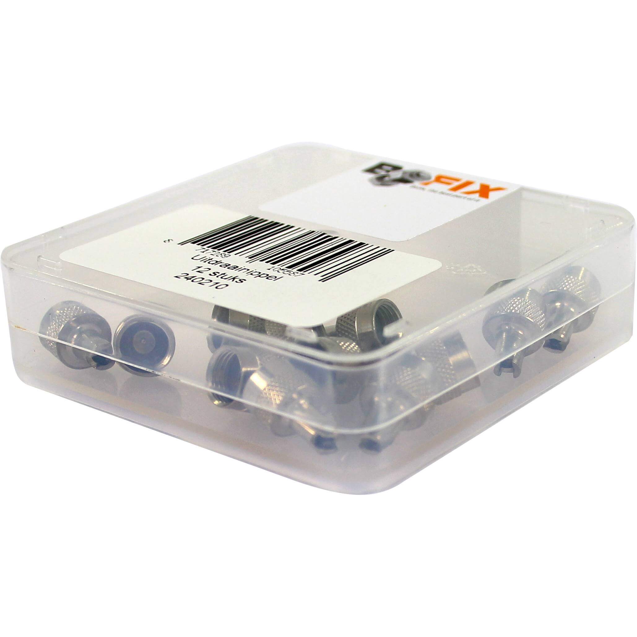 Bofix Box Screw-Out Nipple Car Valve (12 Pieces)