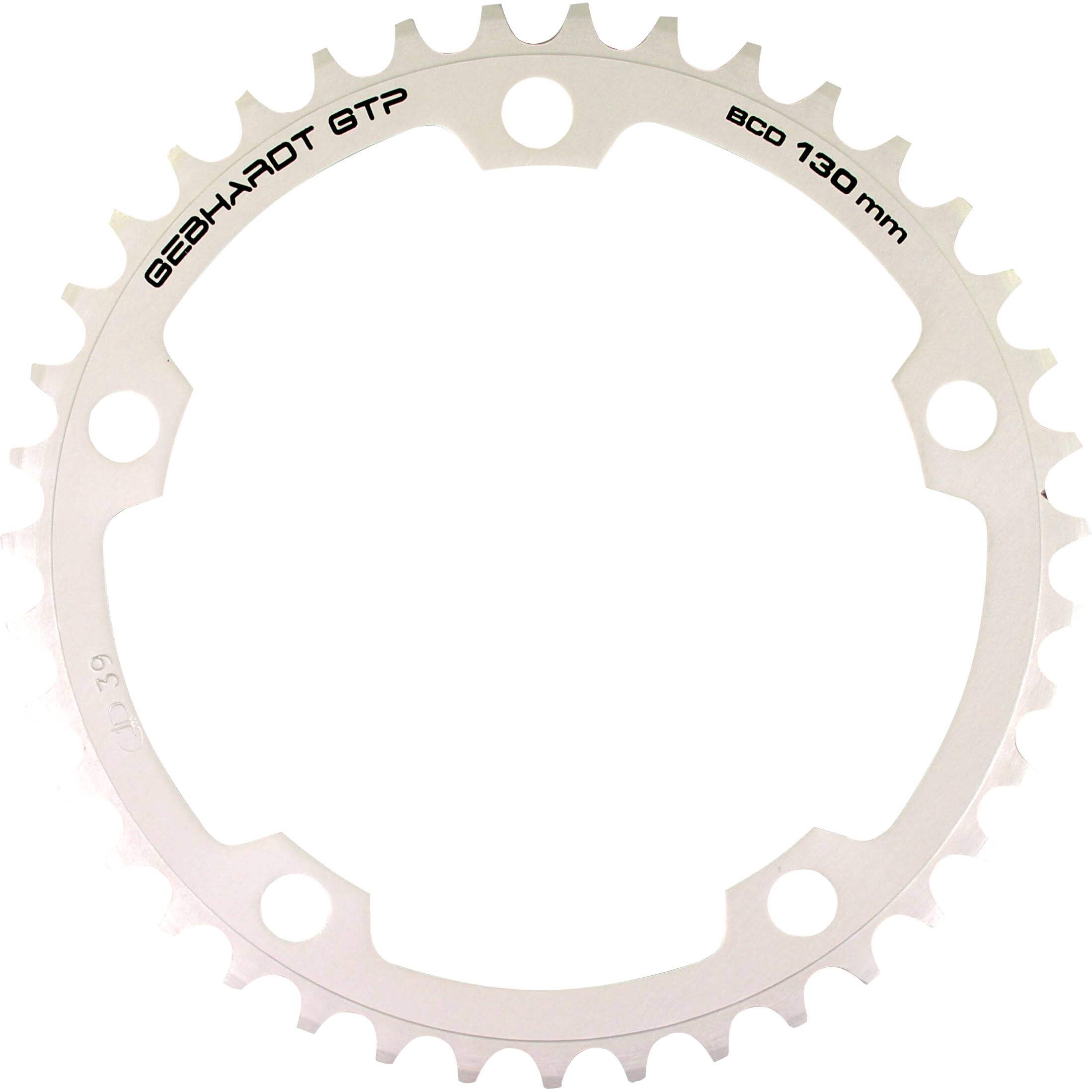 Gebhardt Chainring 39t 5 Bolt 9 Speed Silver