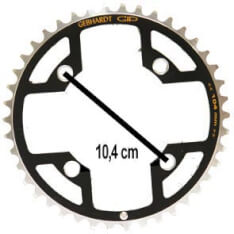 Gebhardt Chainring 42T 4 Bolt 9 Speed Black