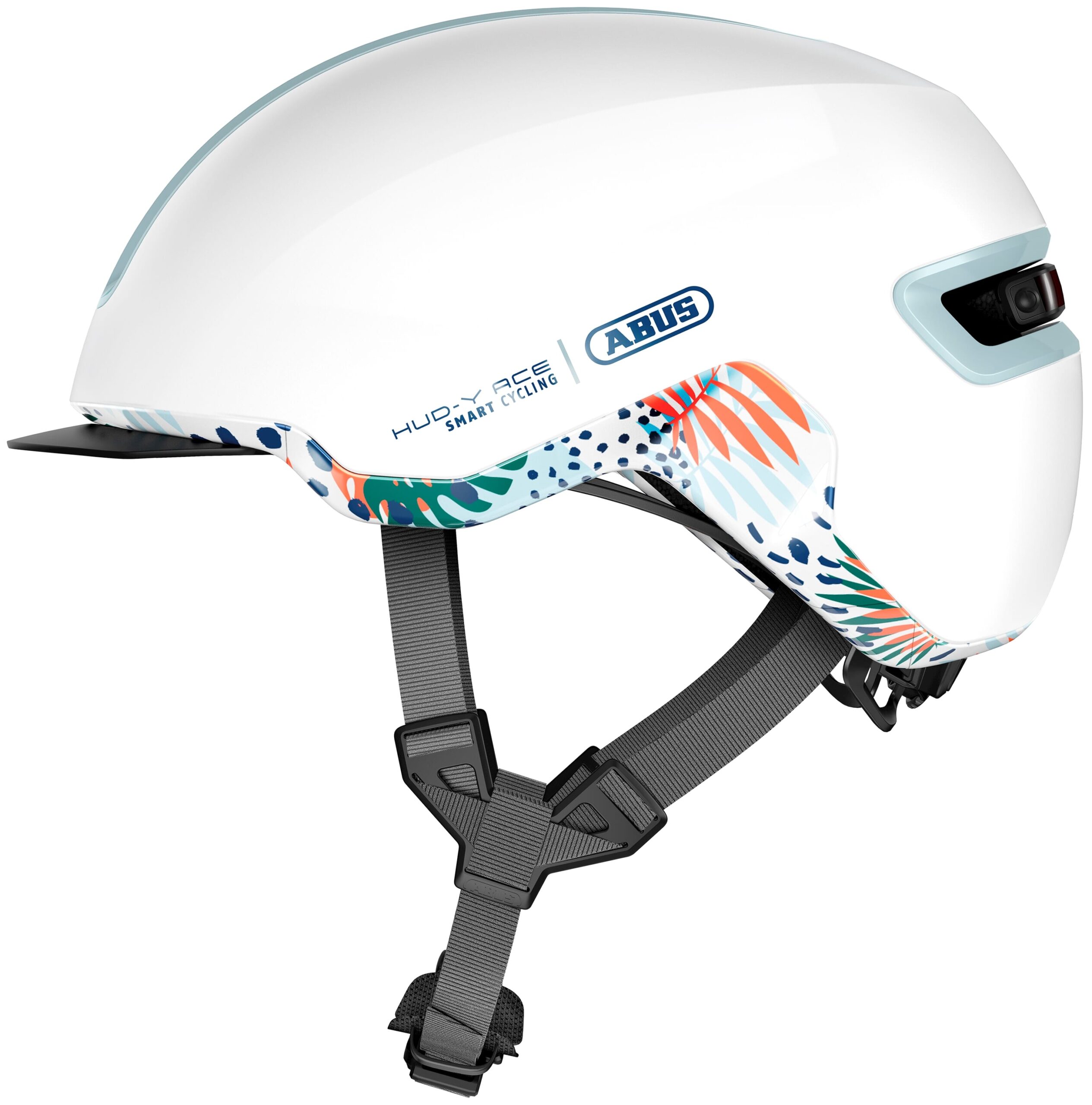 Abus Helmet HUD-Y Flower White M 54-58cm