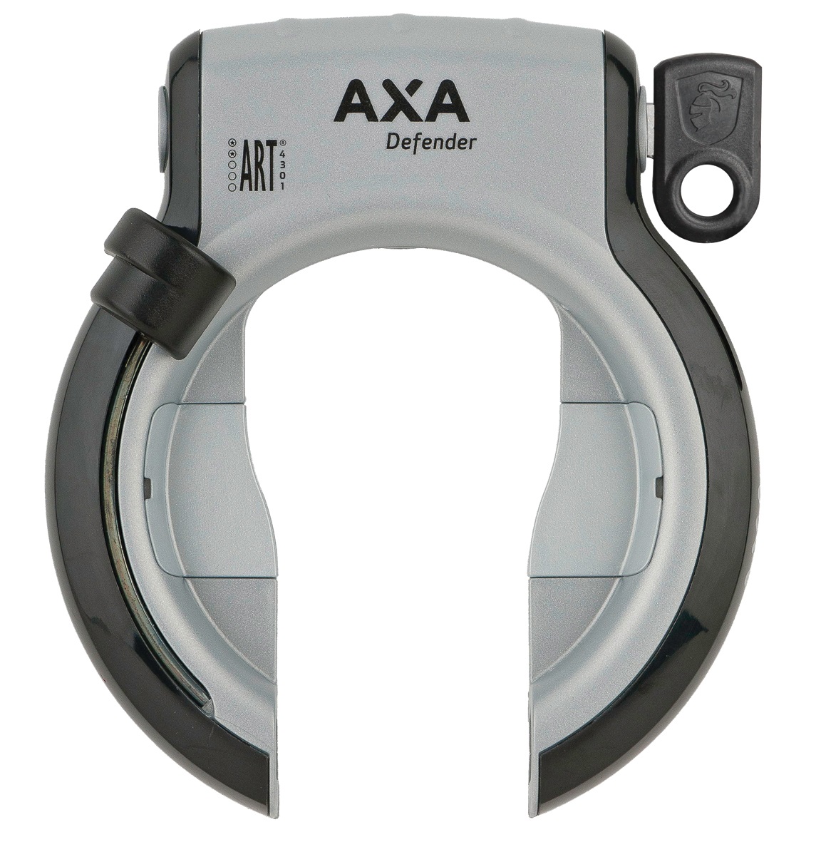 Axa Ring Lock Defender Silver Black On Card Axa Ring Lock Defender Silver Black On Card