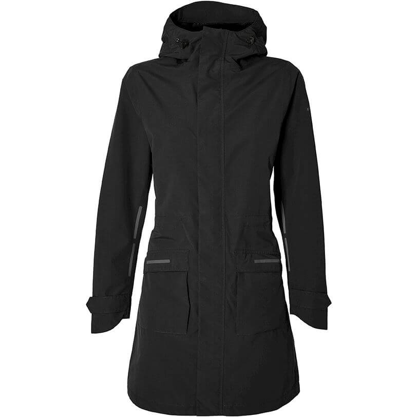 Basil Rain Parka Mosse Women Jet Black S