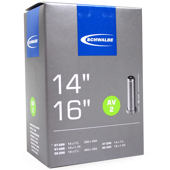 Schwalbe BNB AV2 14 x 1 1/4 - 16 x 1.50 AV 40mm Schwalbe BNB AV2 14 x 1 1/4 - 16 x 1.50 AV 40mm