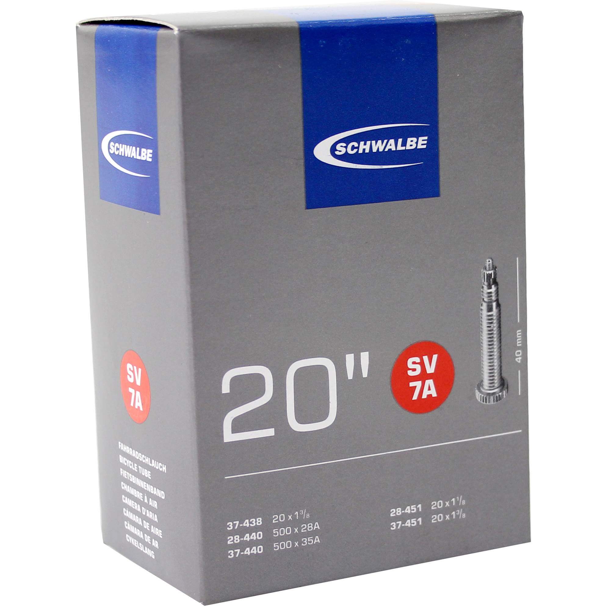 Schwalbe BNB SV7A 20 x 1 3/8 FV 40mm