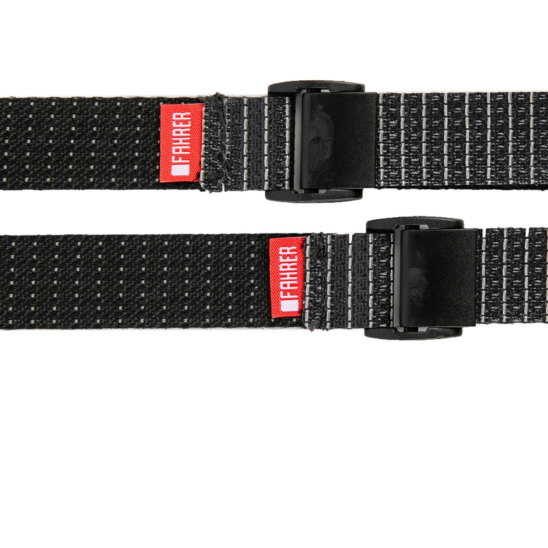 FAHRER Cargo Mini Strap Reflective M 35x2cm Black (2 Pieces)