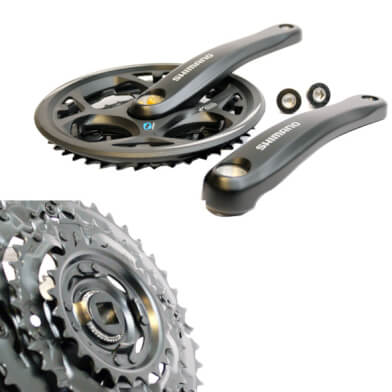 Shimano Crankset Altus M311 7/8sp 42/32/22T Black