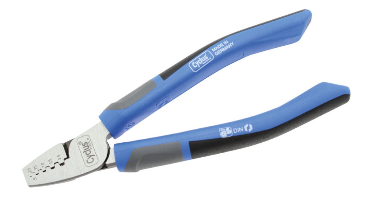 Cycle Crimping Pliers, 0.25 to 2.5 mm, Ergonomic Handle