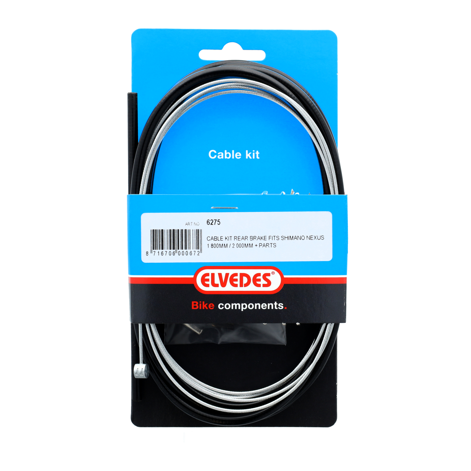 Elvedes Rear Brake Cable Nexus Black