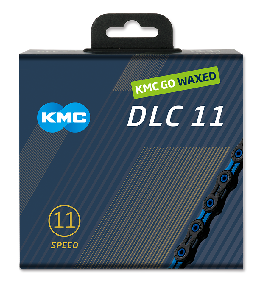 KMC Chain DLC11 Black/Blue 118s Waxed KMC Chain DLC11 Black/Blue 118s Waxed