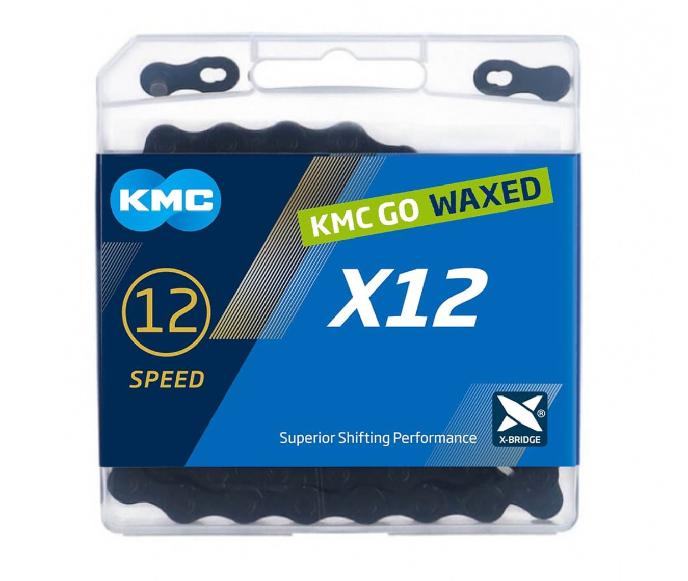 KMC Chain X12 Black Tech 126s Waxed KMC Chain X12 Black Tech 126s Waxed