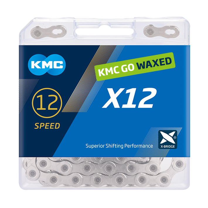 KMC Chain X12 Silver 126s Waxed KMC Chain X12 Silver 126s Waxed