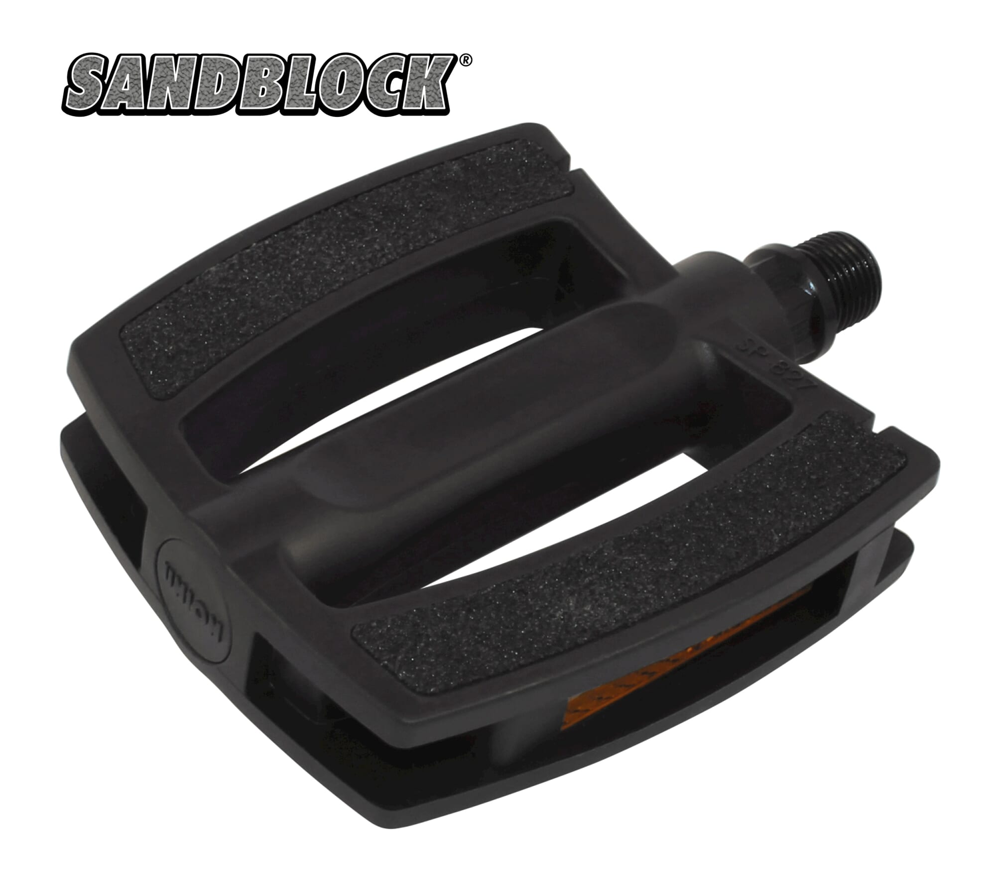 Union Pedals SP-827 Plastic Sandblock Black On Card Union Pedals SP-827 Plastic Sandblock Black On Card