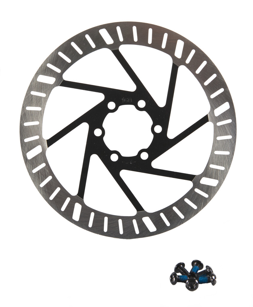 Primax E Brake Disc 160mm Including 6 Bolts Black/Silver