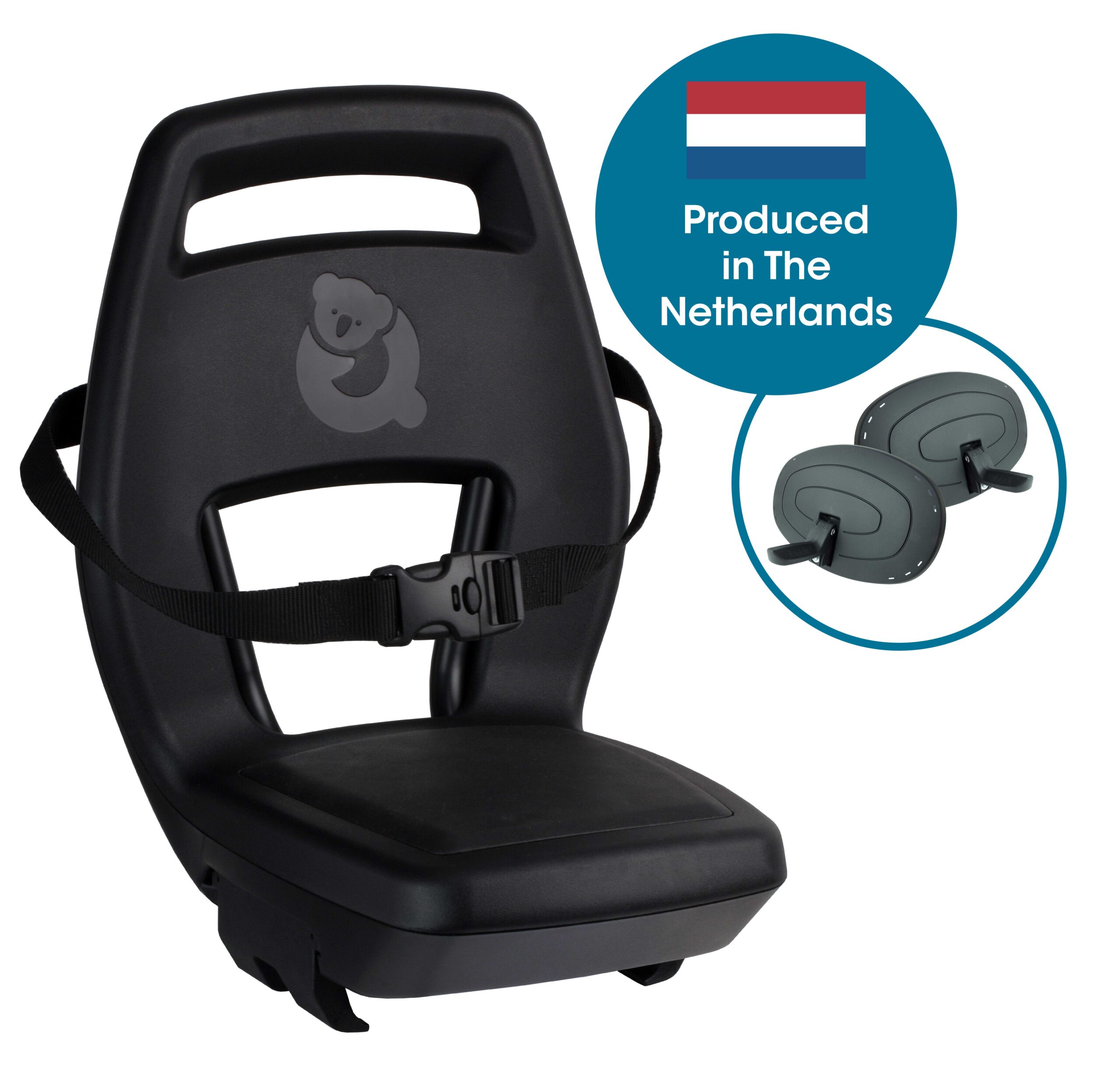 Qibbel Junior Rear Seat 6+ Midnight Black - Black/Black