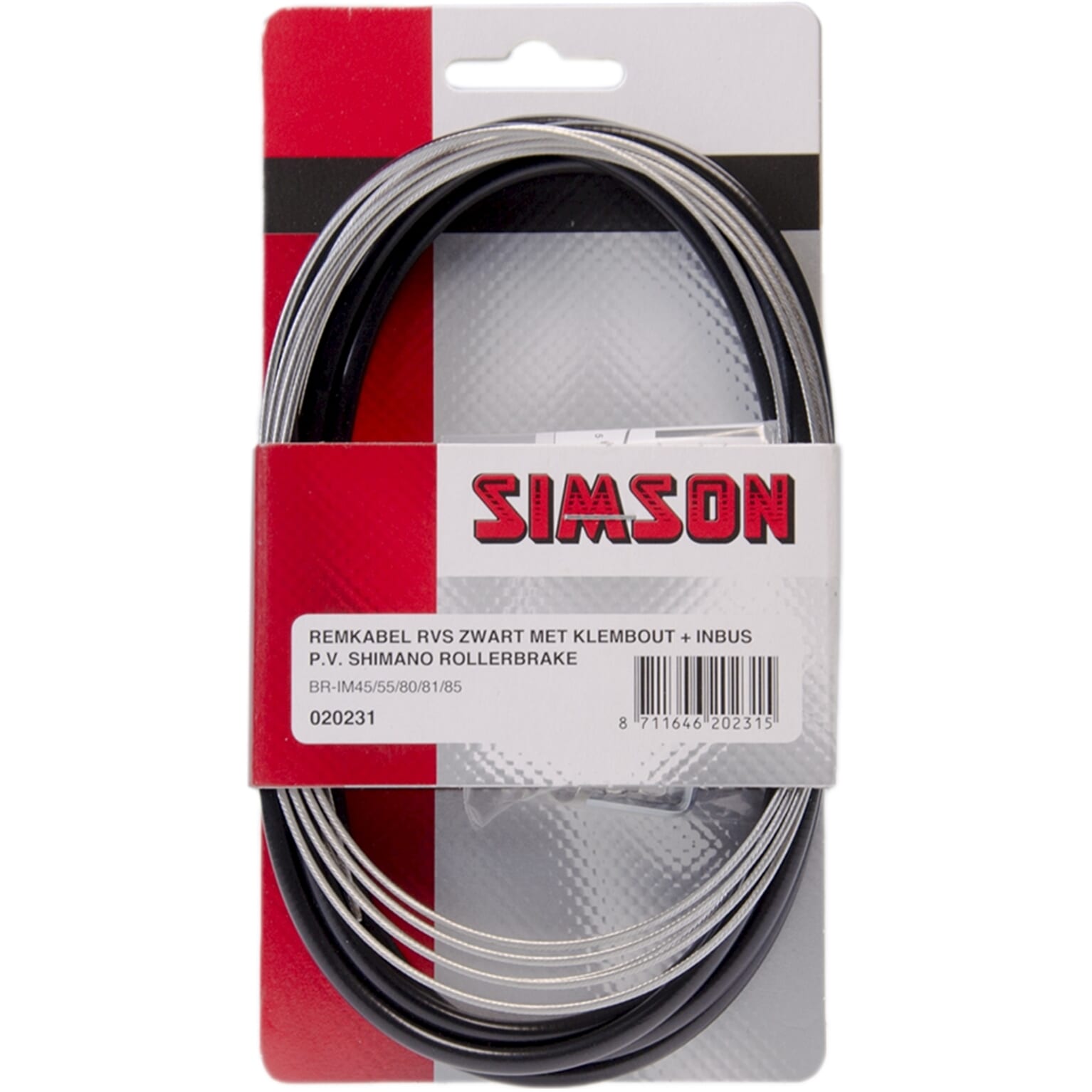 Simson Brake Cable Nexus Rollerbrake BR-IM85/81/55/45 Black