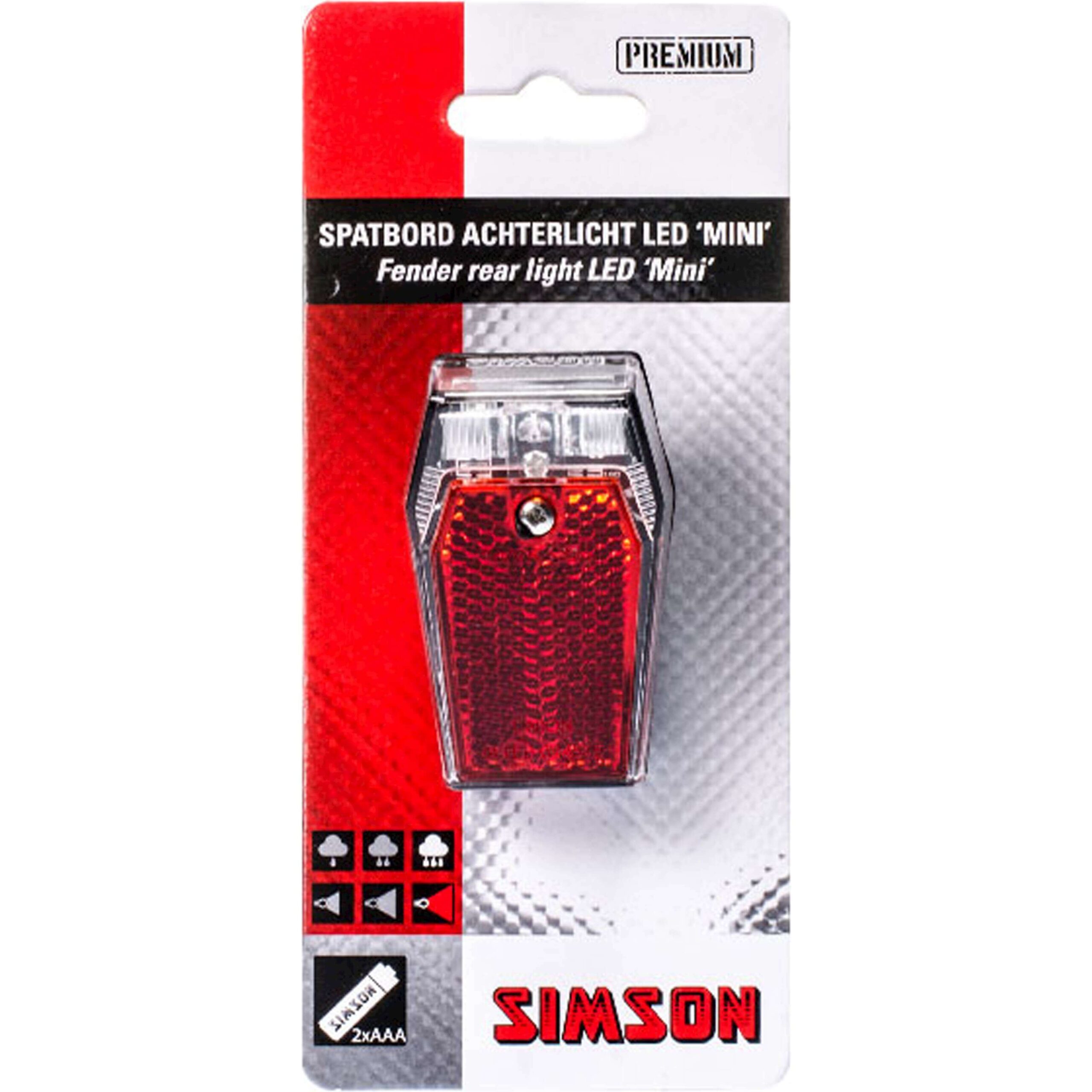 Simson Rear Light Mini Battery Fender