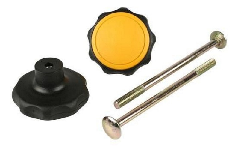 Spinner Knob With Bolt Black Orange (2)