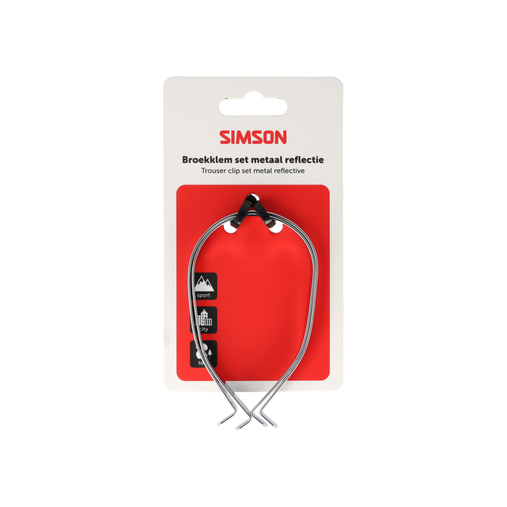 Simson Metal Trouser Clips With Reflection