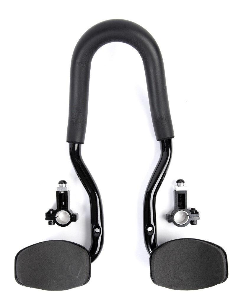 Tranz X Tri-Bar Clip-On Handlebar JD-802 Aluminum Black