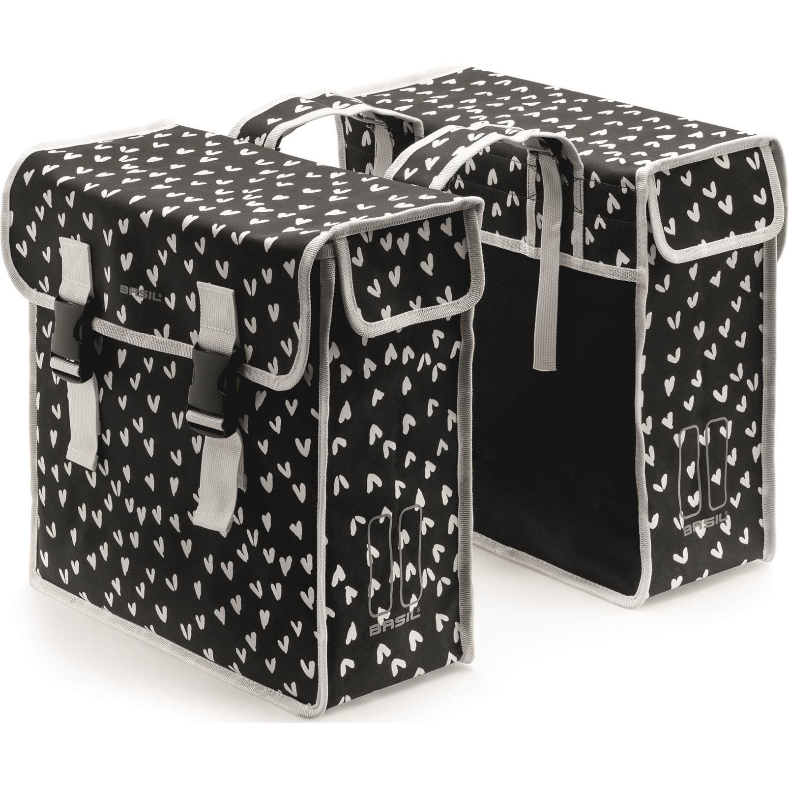 Basil Double Bike Bag Mara XL Heart Dots 35L Basil Double Bike Bag Mara XL Heart Dots 35L