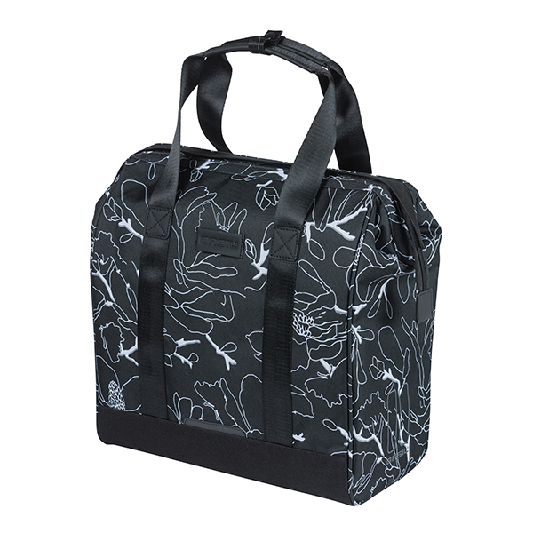 Basil Grand Flower Bike Shopper MIK Hooks 23L Black Basil Grand Flower Bike Shopper MIK Hooks 23L Black