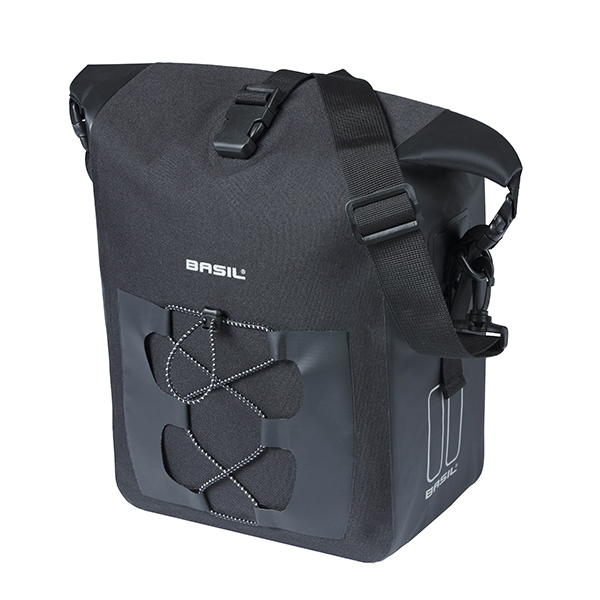 Basil Navigator Waterproof M Single Bag MIK Hooks 12-15L Black Basil Navigator Waterproof M Single Bag MIK Hooks 12-15L Black