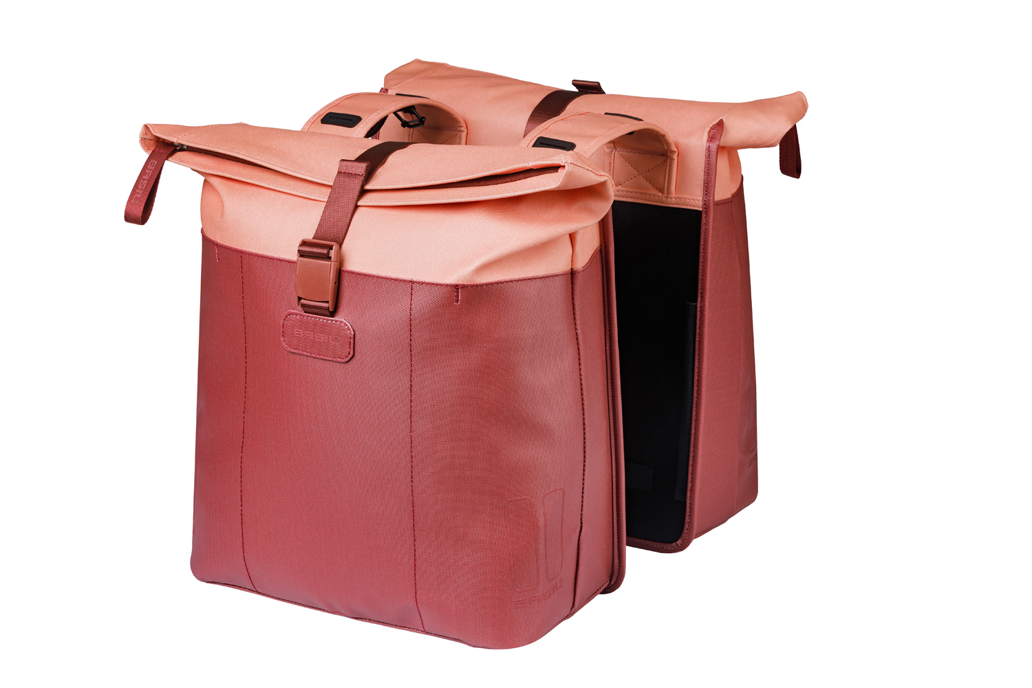 Basil Double Bike Bag Vive Bordeaux/Pink 28-35L Basil Double Bike Bag Vive Bordeaux/Pink 28-35L