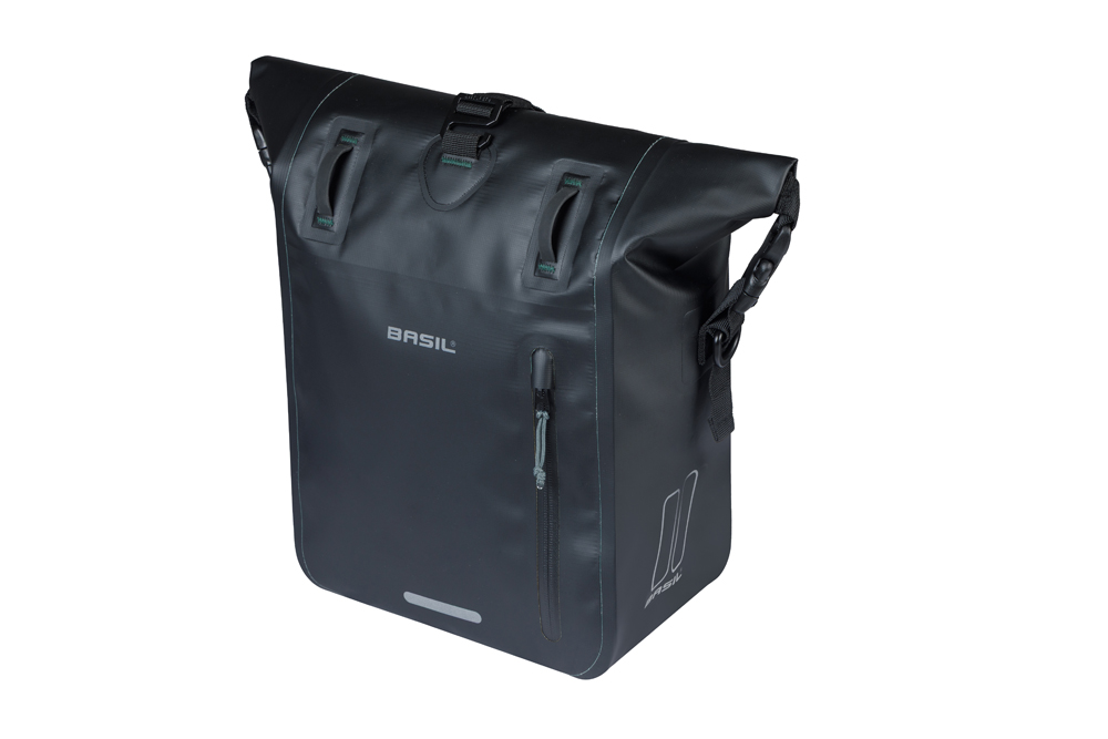 Basil Single Bike Bag Rivo M MIK Hooks Black 12-15L Basil Single Bike Bag Rivo M MIK Hooks Black 12-15L