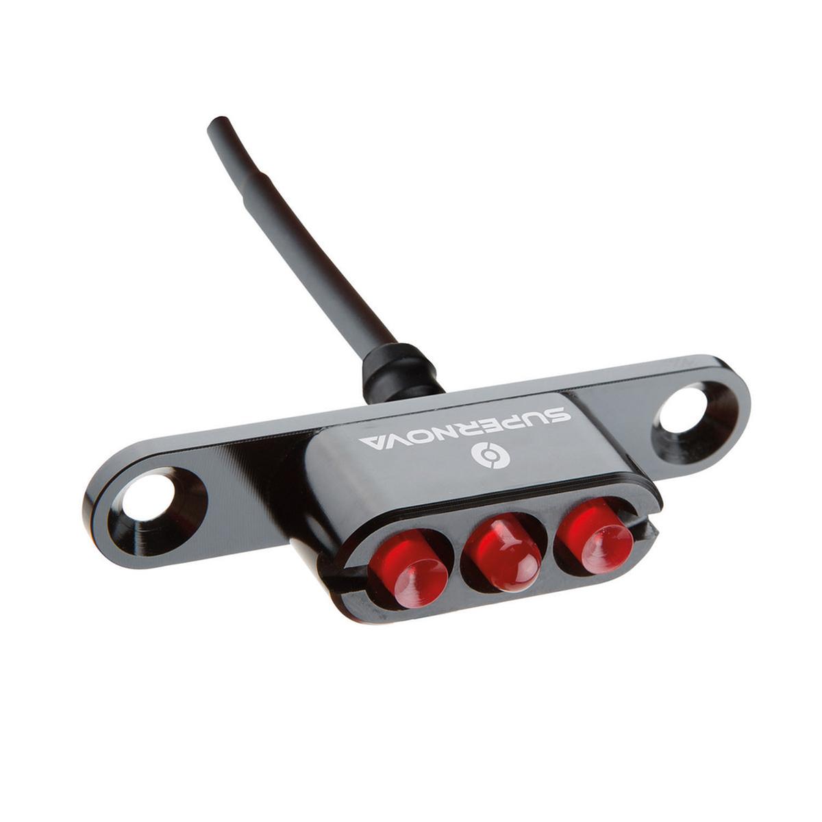 E3 Rücklicht 2, Rücklicht zur Gepäckträgerbefestigung, 12V, schwarz