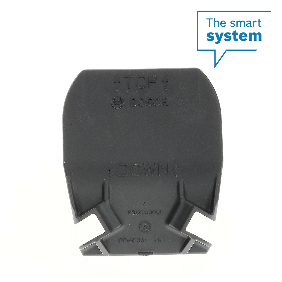 Abdeckkappe Kabelseite, PowerTube (BBP38YY) horizontal, umgekehrter Aufwärtsauslass, Drehpunkt