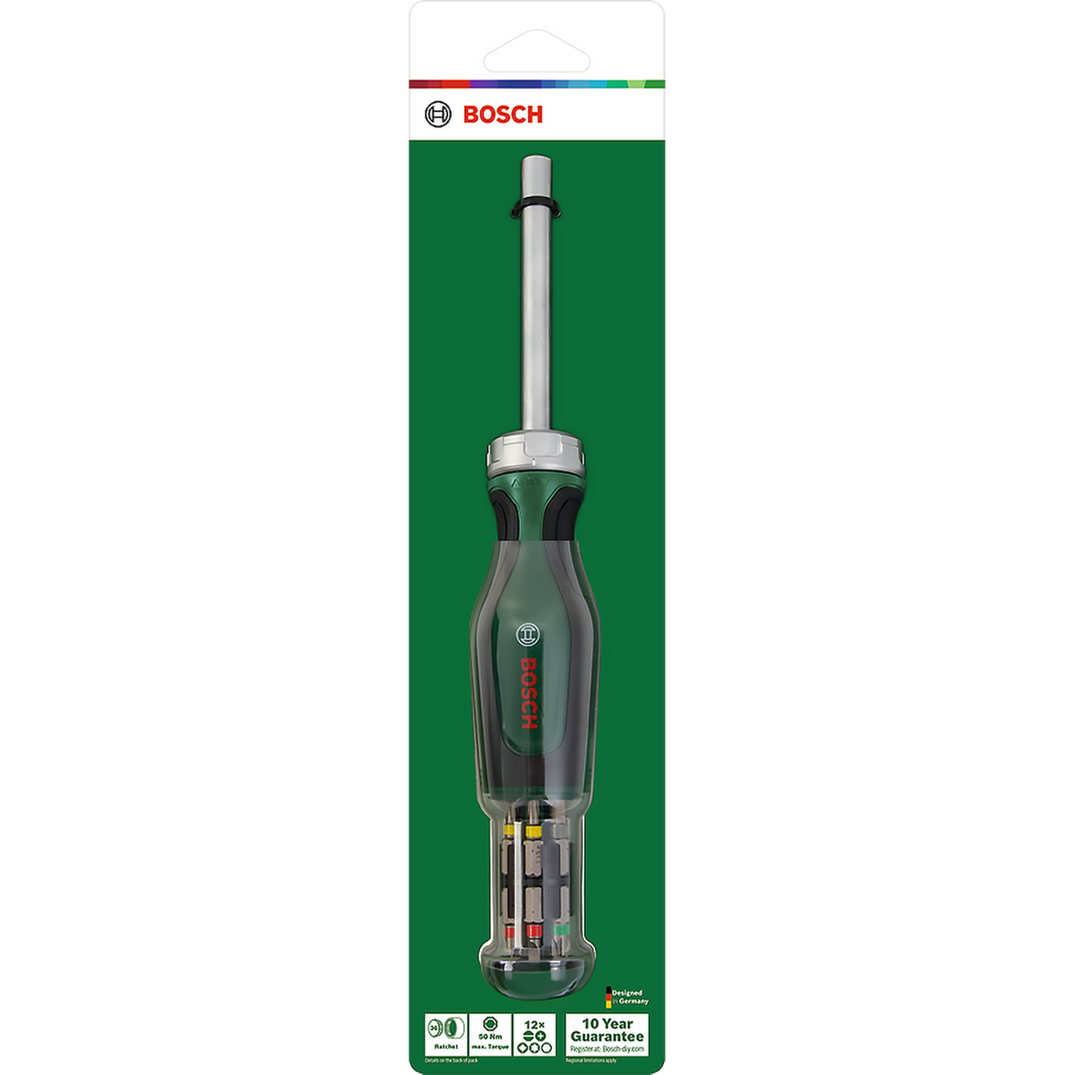 Ratschen-Schraubendreher mit 12 Bits