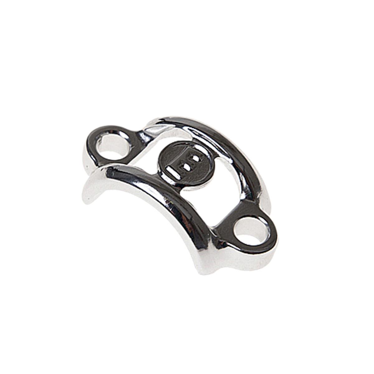 Aluminum clamp bracket, polished chrome Aluminum clamp bracket, polished chrome